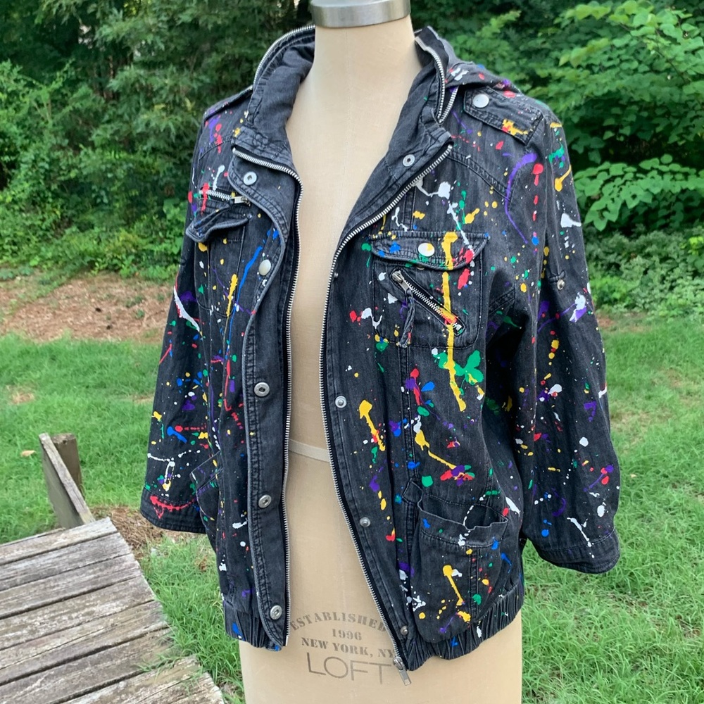 Hand Splatter-Painted Jacket! - Picture 6 of 16